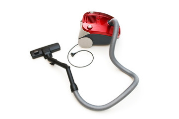 Vacuum cleaner isolated on the white background