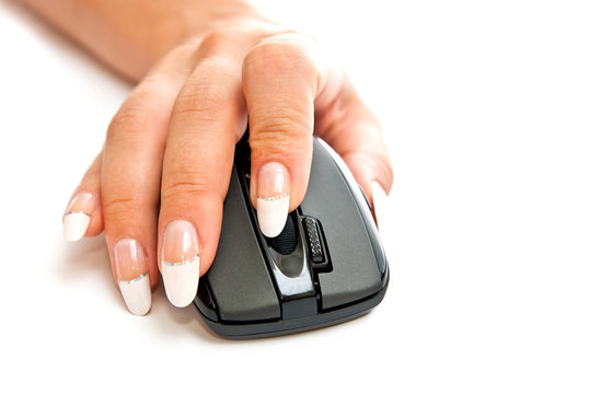 Hand and pc mouse