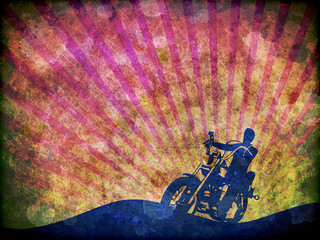 Grunge Motorcycle Rider illustration