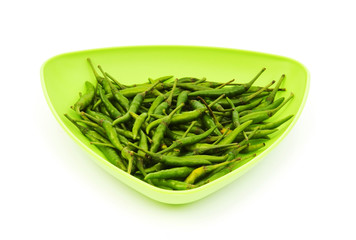 Hot peppers isolated on the white background
