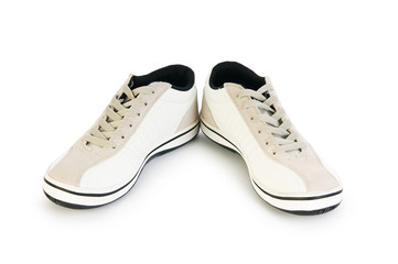 Sporty shoes isolated on the white background