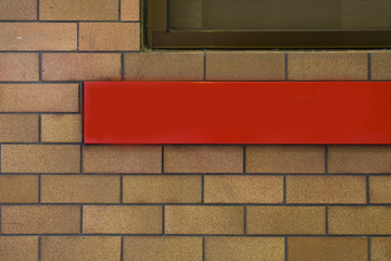 red advertisement bar outdoor