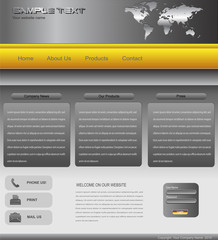 Website template - editable vector.