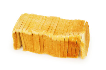 Sliced bread isolated on the white background