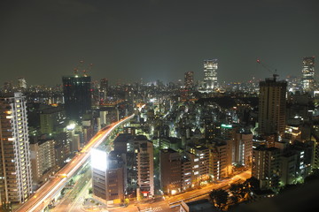 Fototapeta na wymiar Osaka at night