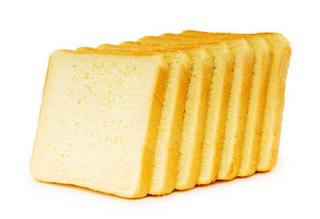 Sliced bread isolated on the white background