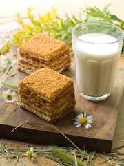 Cake and milk