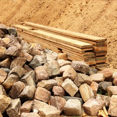 Sand,Steine,Holz