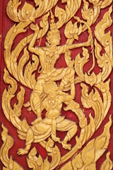 art carving, Wat Charoenphon, Tha Kon Yang, Kantarawichai
