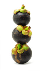 Stack of fresh mangosteens