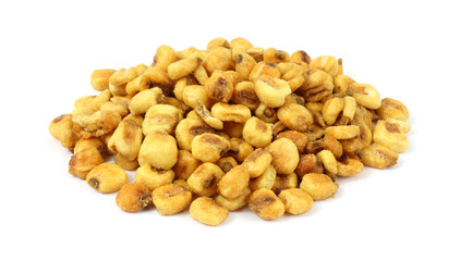 Corn nuts on white background