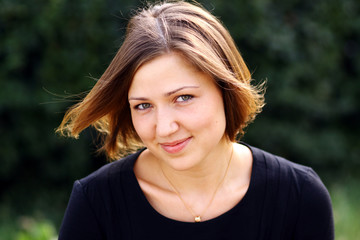 Beautiful young woman. Outdoor portrait