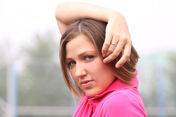 Beautiful young woman. Outdoor portrait