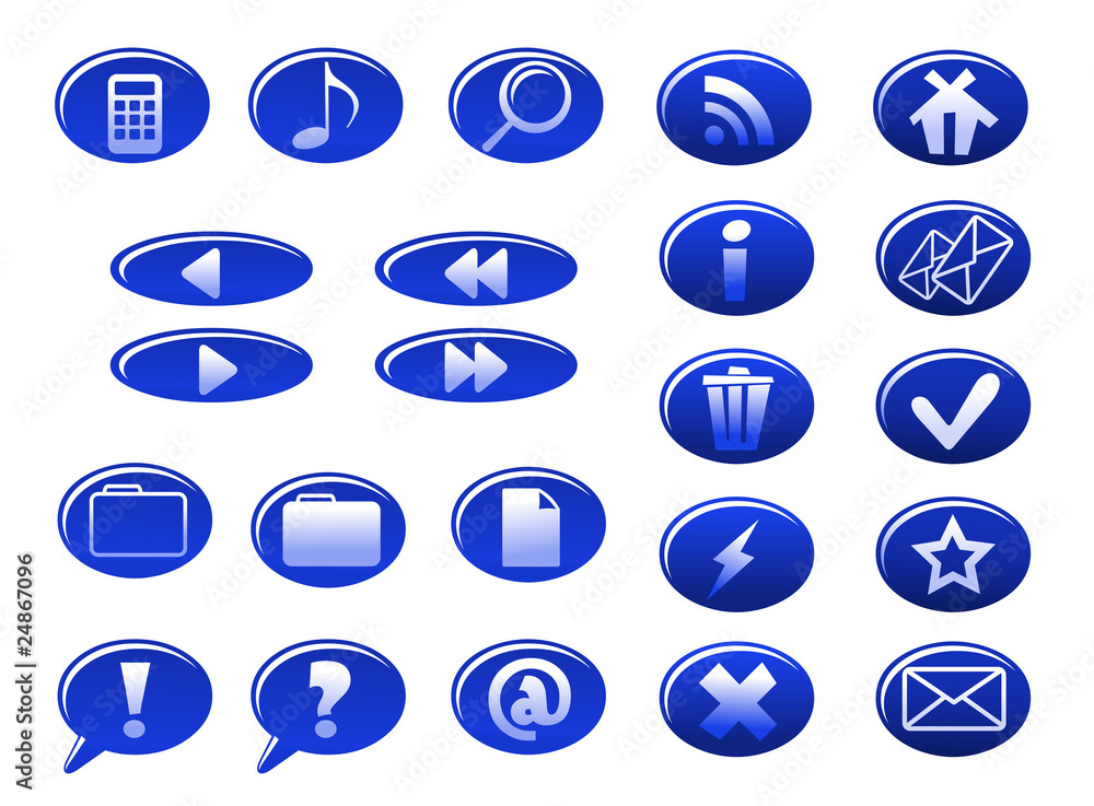 Poster set of web buttons