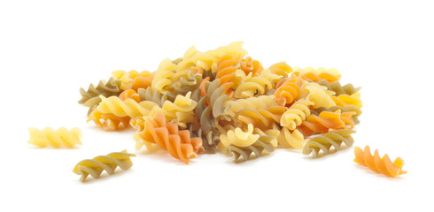 colored twisted pasta