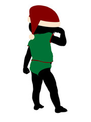 Female Christmas Infant Toddler Illustration Silhouette