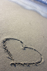 Heart in sand - Sardinia, Italy