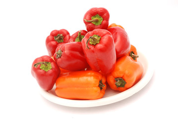 Red and orange bell peppers