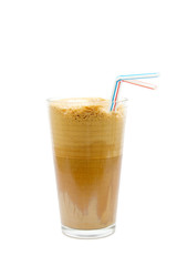 Greek cold coffee - frappe isolated on white
