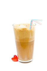 Greek cold coffee - frappe isolated on white
