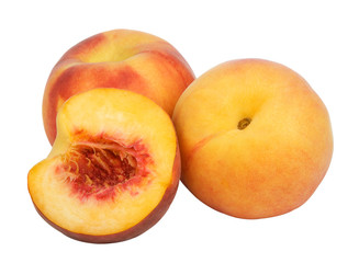 Peach isolated over white background