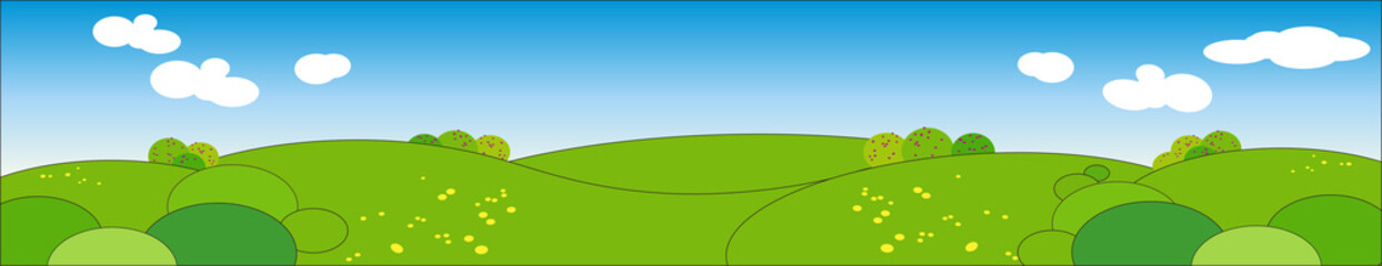 Panoramic summer landscape