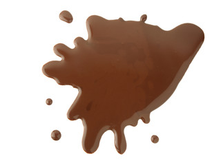 Chocolate líquido salpicado