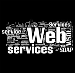 Fototapeta premium Web Servicess Word Collage