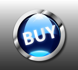 Blue buy button vector