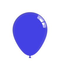 Blue balloon isolated on white