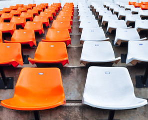 Obraz premium orange seat in stadium
