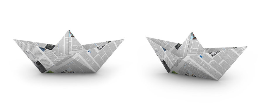 Fototapeta paper boat