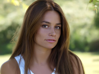 Fototapeta premium Chica con melena
