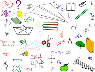 School symbols. Vector