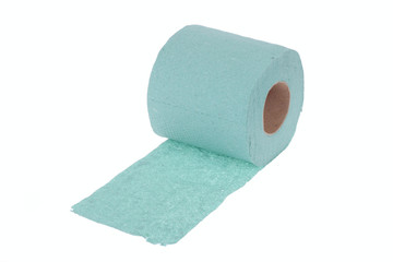 Roll of the green toilet paper