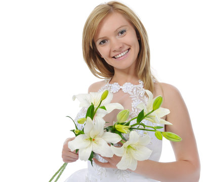 bride with a bouquet