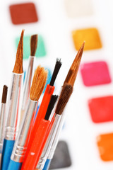Obraz premium paints with brushes