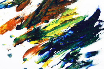 colorful oil paint palette