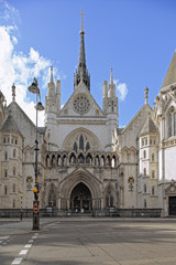 Royal Courts of Justice, The Strand, London, England, UK, Europe - obrazy, fototapety, plakaty