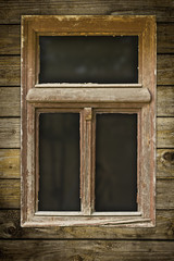 grunged wooden window