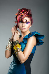 Fasion Girl with Exclusive Haordressing