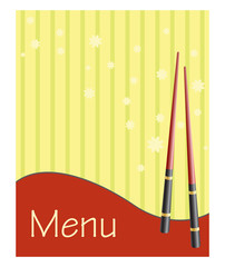 Vector menu for sushi and rolls
