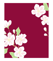 Vector background with blooming