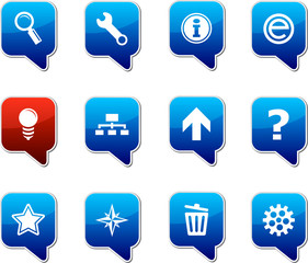 web  square speech icons.