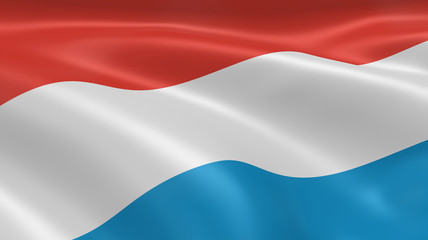 Luxembourger flag in the wind