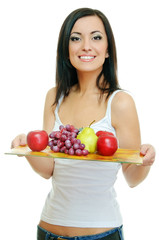 girl with fruits