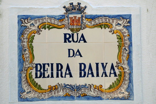 Plaque de rue au Portugal