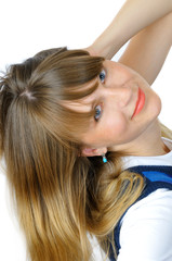 Fototapeta premium Portrait of attractive pretty smiling girl