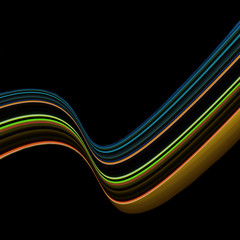 Geschwungene farbige Streifen mit Platz für Text