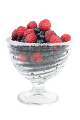 Fototapeta na wymiar Fresh berries in a glass bowl